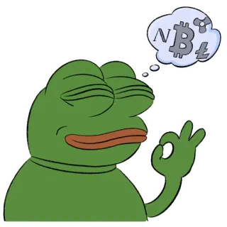 👌 Pepe the Frog pepe, カエル, 仮想通貨, ビットコイン, 暗号通貨, ミーム telegram sticker