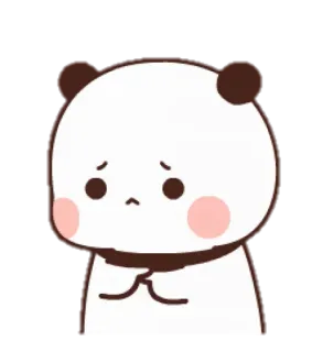 🐼 Панда, Милый, Грустный, Животное, Стикер telegram sticker