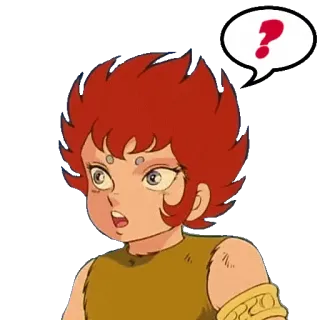 ❓ Dibujo animado, Pregunta, Confundido, Pensando, Expresión, Animado telegram sticker