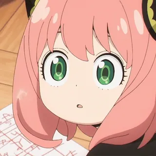 😳 Anya Forger Spy x Family Anime, pinke Haare, Kind, süß, Spy Family telegram sticker