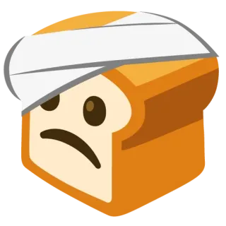 🍞 roti, terluka, perban, sedih telegram sticker