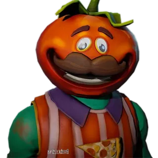 😳 Tomatohead tomate, video game, personagem, fortnite, jogo, adesivo telegram sticker