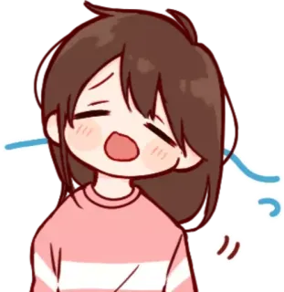🦥 การ์ตูน, ผู้หญิง, น่ารัก, เศร้า, อนิเมะ telegram sticker