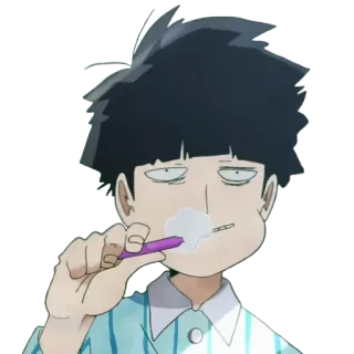 😪 Shigeo Kageyama Mob Psycho 100 Anime, Charakter, Mob Psycho 100, Shigeo Kageyama, Reigen whatsapp sticker