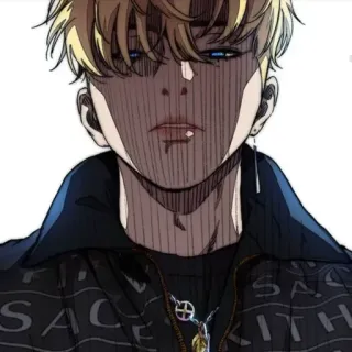 🎐 Anime, Manga, Personaje, Pelo Rubio, Retrato telegram sticker