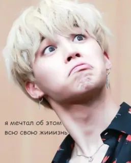 🥺 Я мечтал об этом всю свою жииизнь meme, expression, funny, k-pop telegram sticker