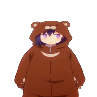 😒 Anime, Urso, Moletom com capuz, Fofo telegram sticker