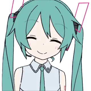 😊 Hatsune Miku Anime, Cartoon, Vocaloid, Musik telegram sticker