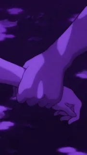 💜 Hände, Händchen halten, Liebe, Lila, Zuneigung, Verbindung telegram sticker