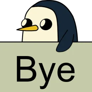 🐧 Bye Pinguin, Cartoon, Abschied, Tschüss, Sticker telegram sticker