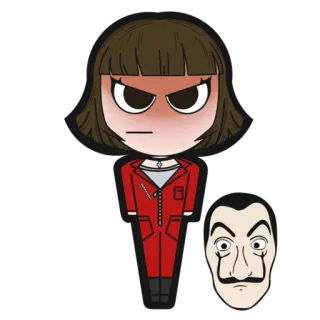 😡 Tokyo Money Heist Tokio, Haus des Geldes, La Casa de Papel, Netflix, Cartoon, Charakter whatsapp sticker