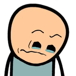 😢 Cartoon, traurig, weinen, Emotion, Cyanide and Happiness telegram sticker
