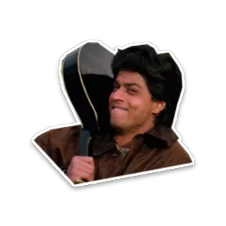 😏 Shah Rukh Khan ator, bollywood, indiano, homem, guitarra telegram sticker