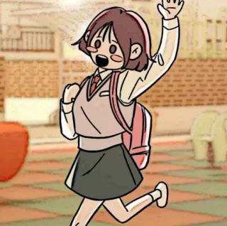 📱 Anime, Ragazza, Uniforme scolastica, Studente, Cartone animato, Personaggio telegram sticker