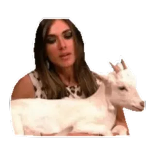 🐐 mujer, cabra, animal, mascota, celebridad telegram sticker