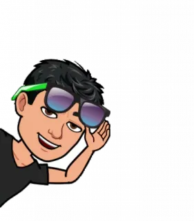😎 cartoon, avatar, person, sunglasses telegram sticker