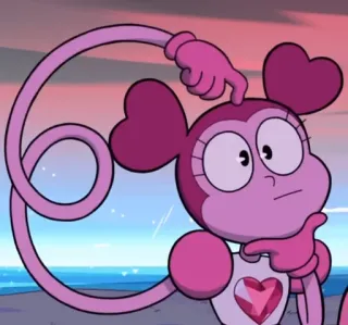 🤔 Spinel Steven Universe cartoon, pink, character, animation whatsapp sticker