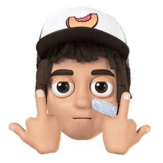 🖕 środkowy palec, obraźliwy, gest, osoba, kreskówka, naklejka telegram sticker