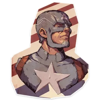 🎆 Captain America 캡틴 아메리카, 마블, 슈퍼히어로, 만화책, 스티커 telegram sticker