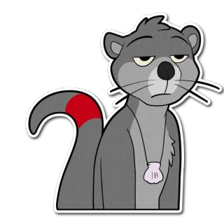 😑 수달, 동물, 만화, 스티커 telegram sticker