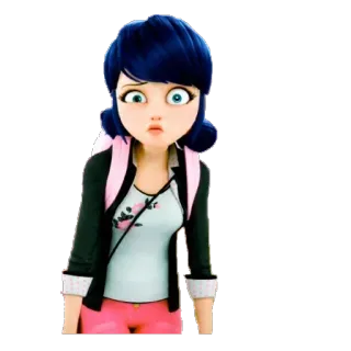 😳 Marinette dibujos animados, personaje, chica, animación, Marinette telegram sticker