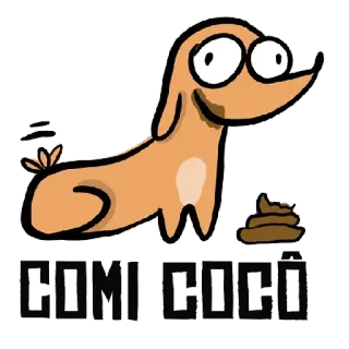 🤪 COMI COCO cachorro, desenho animado, animal, animal de estimação, fofo, adesivo whatsapp sticker