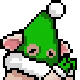 🔗 Pixelkunst, Grüner Hut, Klee, Verpixelt, Figur whatsapp sticker