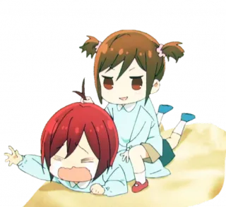 😈 Anime, Fofo, Crianças, Desenho animado, Amizade telegram sticker
