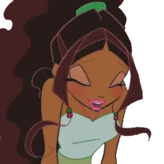 😄 Aisha Winx Club อนิเมชั่น, การ์ตูน, นางฟ้า, เด็กผู้หญิง, ตัวละคร, ไอชา, วินx คลับ telegram sticker