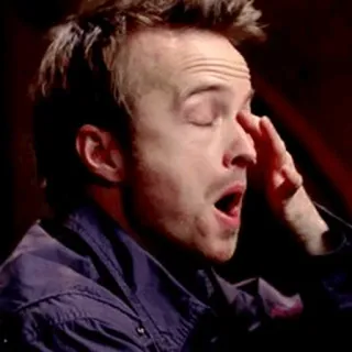 🖤 Jesse Pinkman Breaking Bad jesse, pinkman, annoyed, yawning, tired telegram sticker