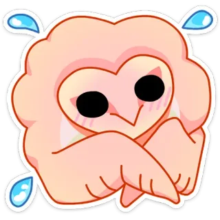 ☺️ fofo, kawaii, triste, chorando, nuvem, desenho animado, emocional telegram sticker