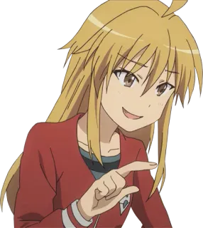 😏 动漫, 角色, 女孩, 微笑, 得意 telegram sticker