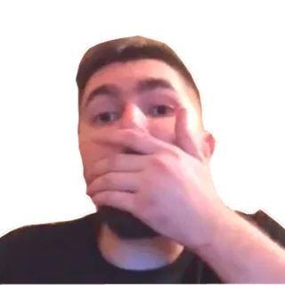 😖 geschockt, überrascht, Mund bedeckt, Emotionen, Reaktion whatsapp sticker