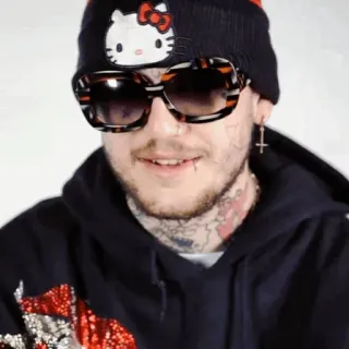 💙 Lil Peep Lil Peep, แร็ปเปอร์, นักดนตรี, รอยสักบนใบหน้า, อัลเทอร์เนทีฟ, ภาพเหมือน telegram sticker