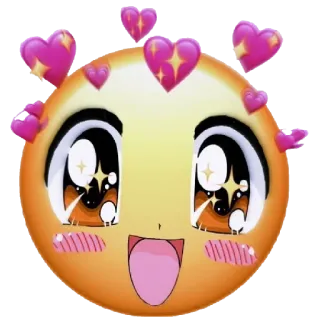 😻 эмодзи, сердечки, любовь, милый, каваи whatsapp sticker