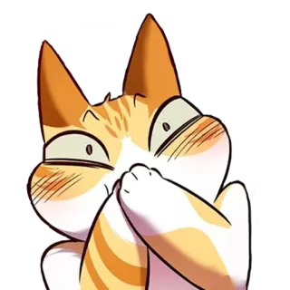 🤣 kucing, takut, terkejut, hewan, meme telegram sticker