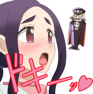 ❤ ドキ Аниме, Милый, Японский, Наклейка, Удивлен, Любовь telegram sticker