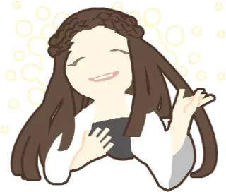 ☺️ 女人, 人, 女孩, 卡通, 闪耀, 快乐 telegram sticker