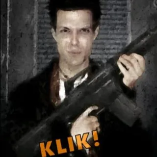 😈 KLIK! arma de fogo, arma, homem, violência telegram sticker