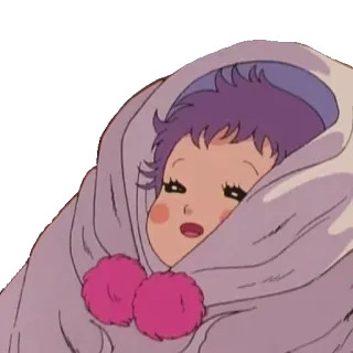 👶 mono, bebé, manta, anime, dibujos animados telegram sticker