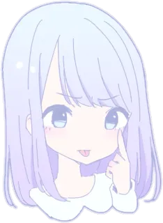 😜 Anime, Gadis, Lucu, Karakter, Ilustrasi, Pastel, Manga whatsapp sticker