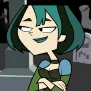 🌿 Gwen Total Drama Island kartun, animasi, Gwen, Total Drama Island, karakter telegram sticker