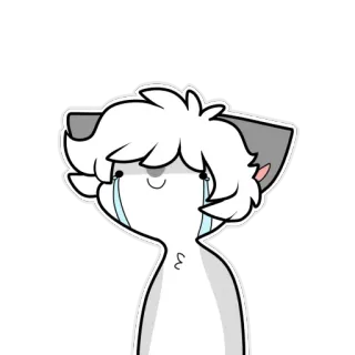😭 gato, chorando, desenho animado, triste, peludo, anime telegram sticker