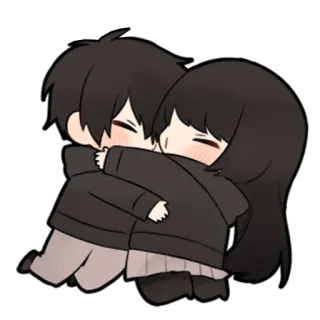 ❤️ love, hug, couple, cute, affection, relationship telegram sticker
