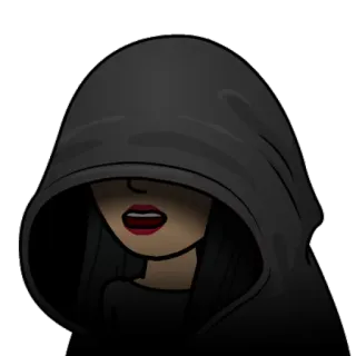 🐸 sweat à capuche, sombre, mystère, Bitmoji, avatar telegram sticker