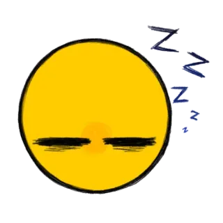😴 dormir, amarillo, cara, durmiendo telegram sticker
