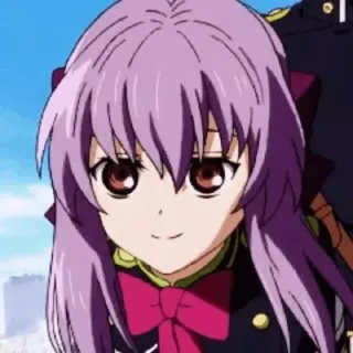 ♟ Anime, Mädchen, Süß, Pinke Haare, Lächelnd telegram sticker