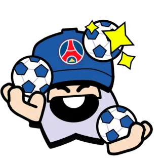 ❤️ stiker, kartun, karakter, sepak bola, bola, bintang whatsapp sticker
