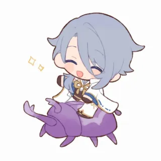 🪲 Kamisato Ayato Genshin Impact Anime, Chibi, Jeu, Genshin Impact, Kamisato Ayato, Mignon, Jeu vidéo telegram sticker
