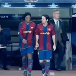 🌟 Lionel Messi and Ronaldinho FC Barcelona telegram sticker